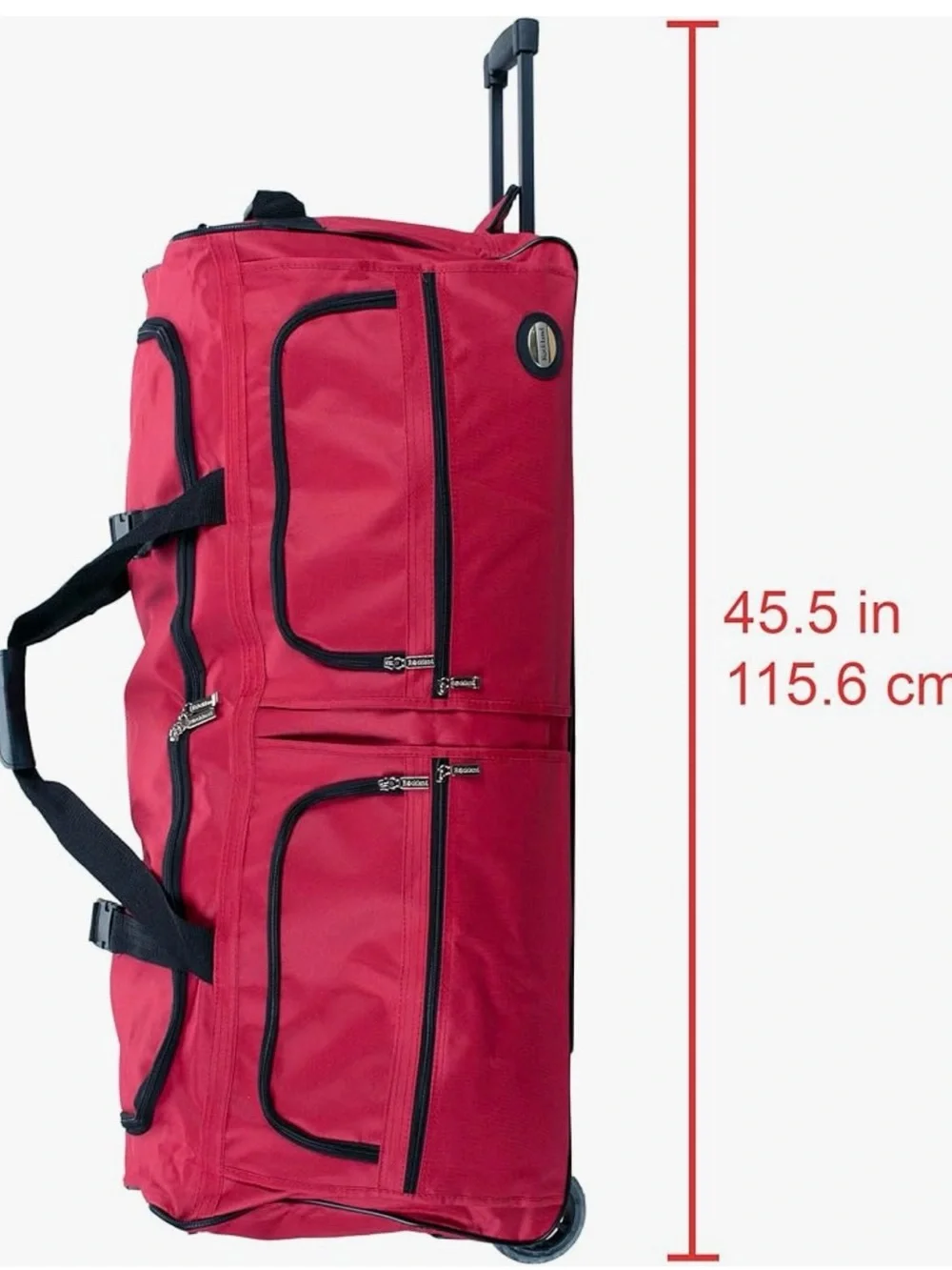 Rolling Duffel Bag for Men - Red